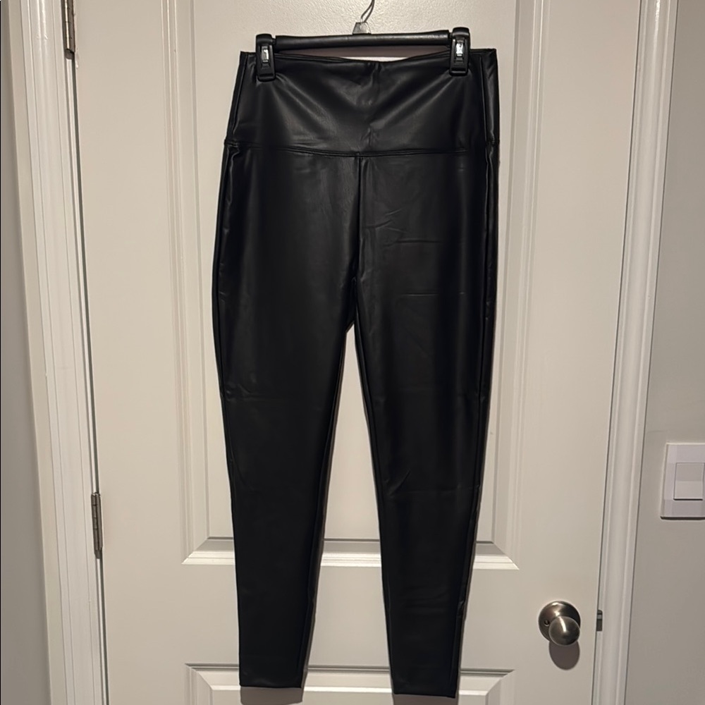 Black Faux Leather Leggings